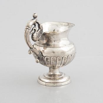 A Swedish silver Empire cream jug, mark of Carl Wilhelm Troselius, Stockholm (active 1825-1842).