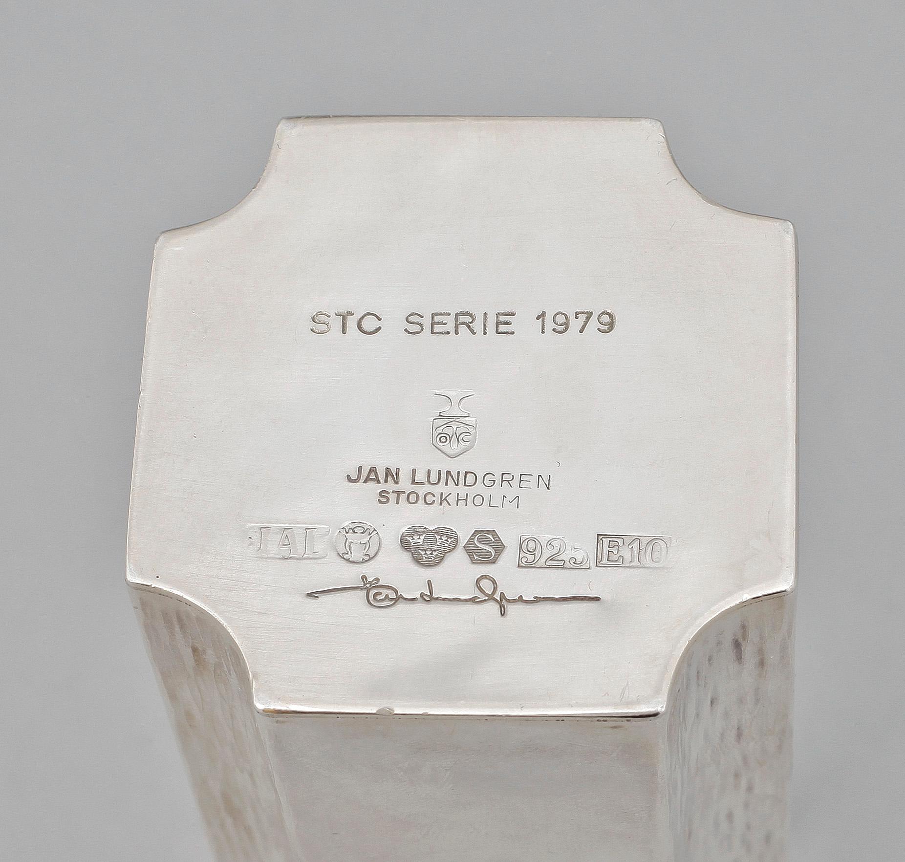 VAS, silver, Jan Lundgren, Stockholm, 1979. Vikt ca. 224g.