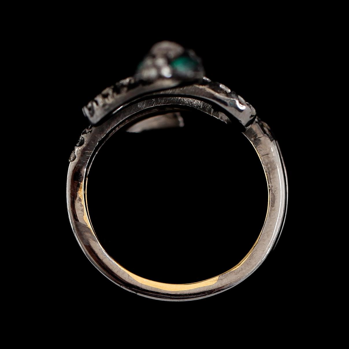 RING, 18K svärtat /rhodinerat guld, diamanter tot ca 1.37 ct.