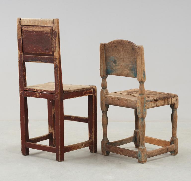 STOLAR, 2 st, allmoge, 17-1800-TAL.
