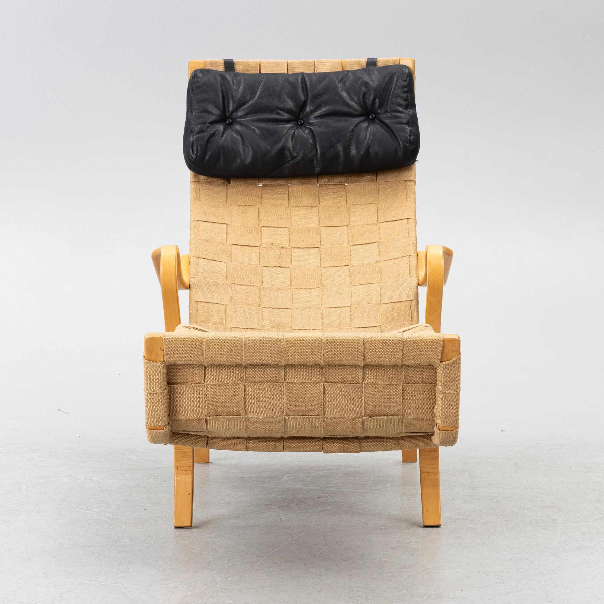 Bruno Mathsson, a 'Pernilla 3' lounge chair, Dux, second half of the 20th century.