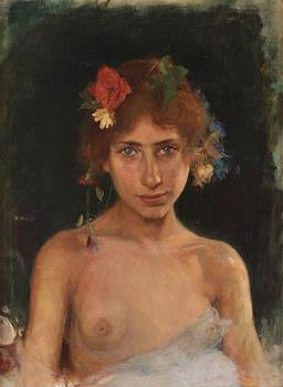 Hanna Hirsch-Pauli, Model with flowers in her hair.