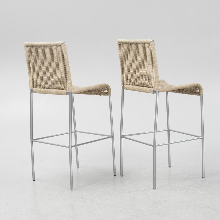 Enrico Franzolini, a pair of bar stools, "Agra", for Accademia, Italy, 21st century.