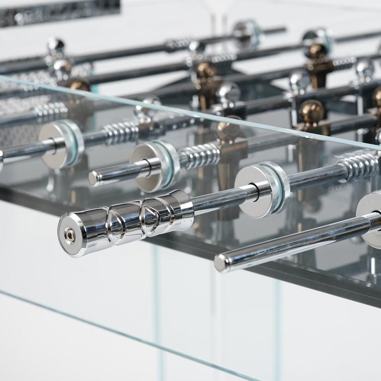 Adriano Design, foosball table, "Cristallino Classic", Teckell, Italy.