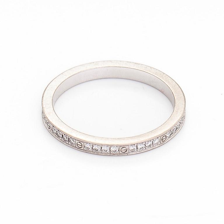 Cartier, ring, "Love", 18K vitguld och diamanter.