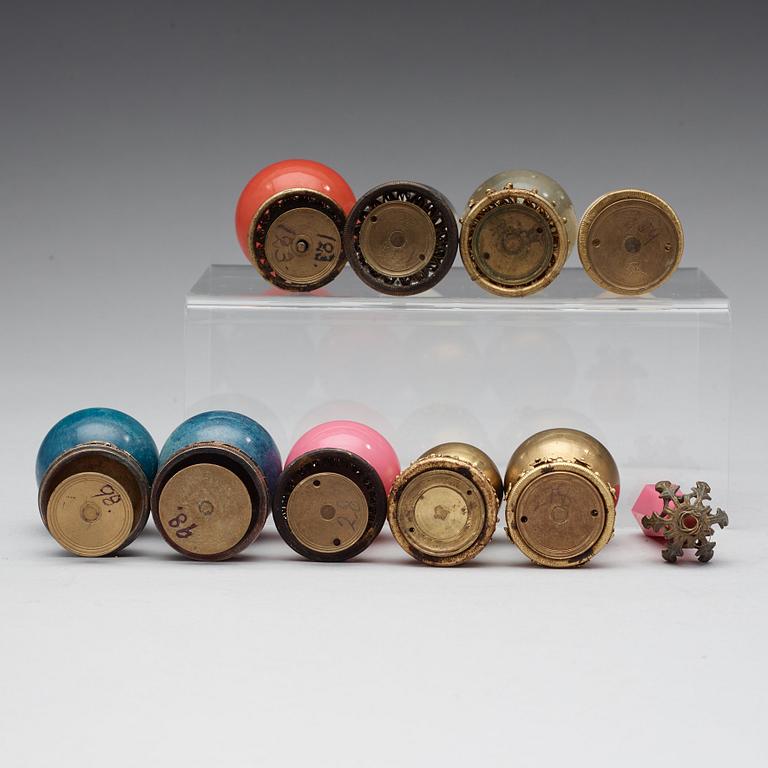 A group of 10 mandarin insignia, late Qing dynasty.