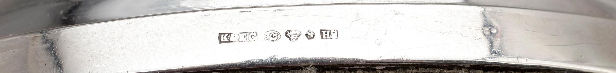 LJUSSTAKAR, ett par, silver, K & EC, Göteborg 1958.