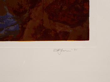 ROLF HANSON, färgserigrafi, signerad, numrerad A.P 3/10 och daterad -91.