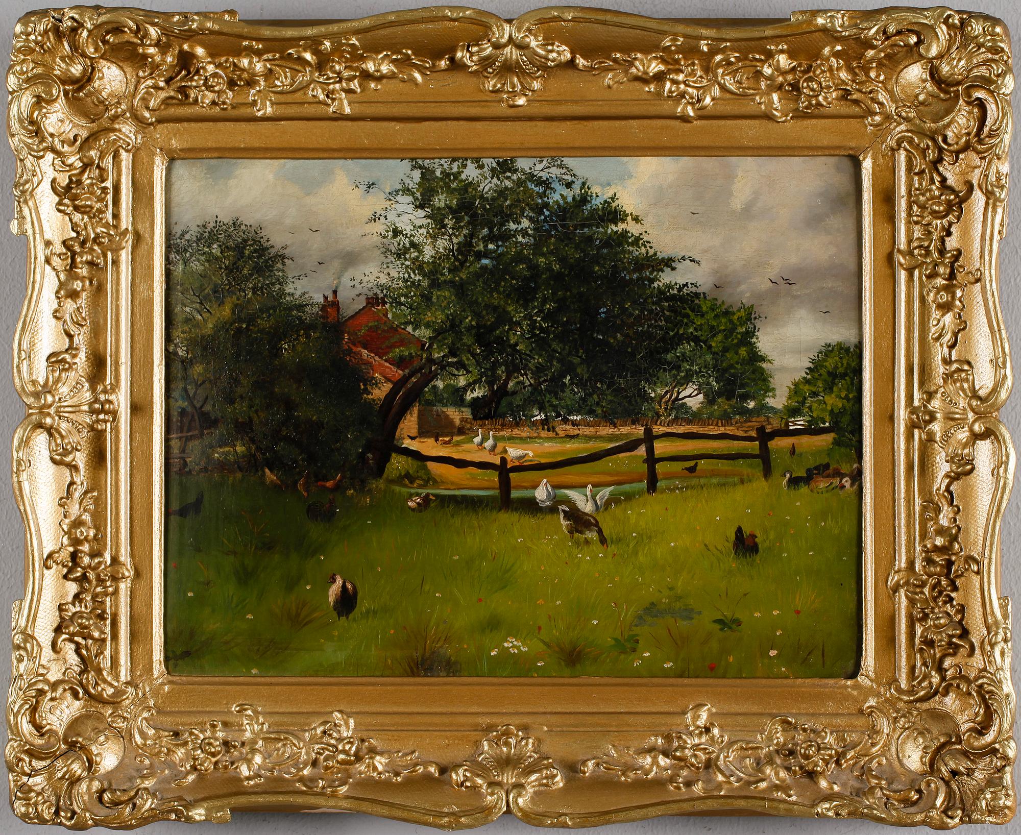 OKÄND KONSTNÄR, olja på duk, ej signerad, omkring år 1900.