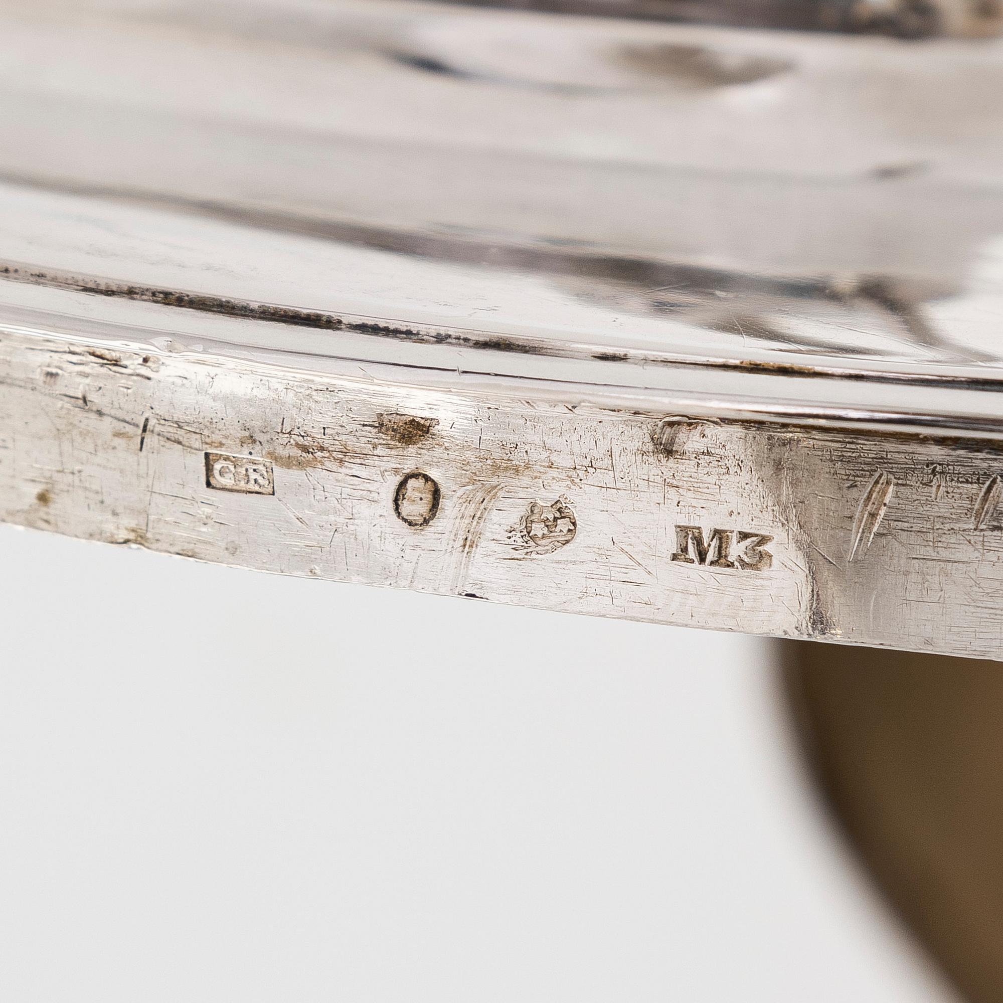 Gustaf Folcker, A silver sugar box, Stockholm 1818.