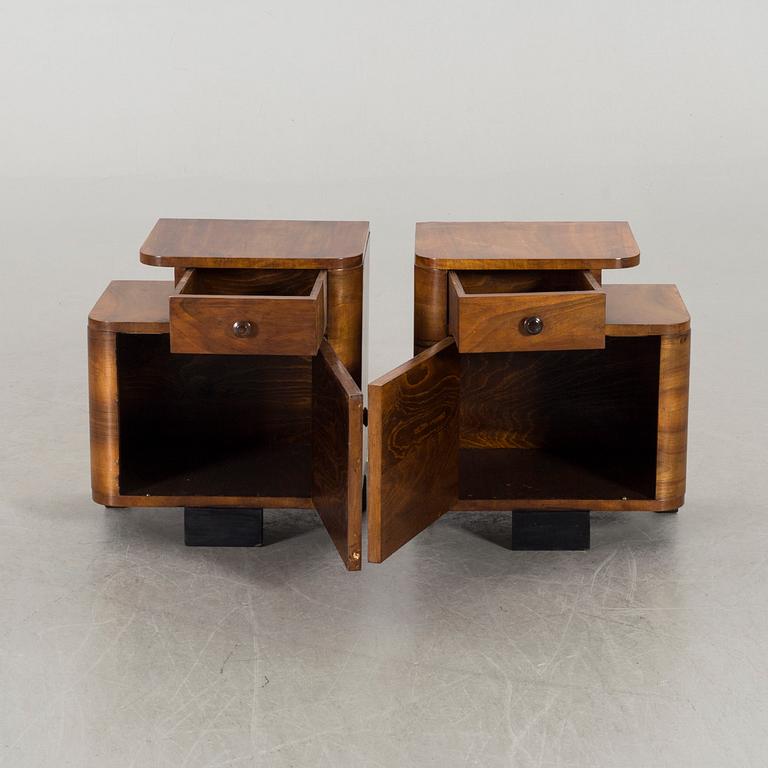 A PAIR OF NIGHT STANDS MID 20TH CENTURY,.