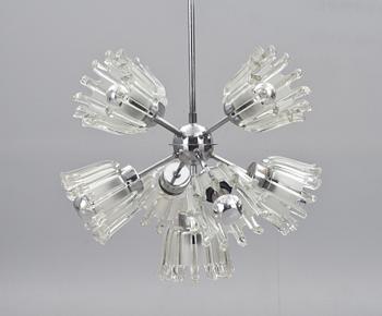 TAKLAMPA, "Sputnik", Italien 1970-tal. Höjd 95 cm.