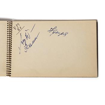 Autograph collection, Brazil’s national football team, 1958 World Cup, two notebooks.