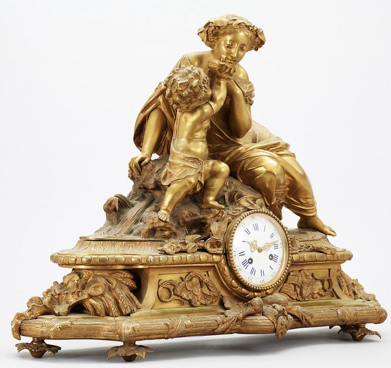 BORDSPENDYL, brons, nyrokoko, 1800-talets andra hälft.