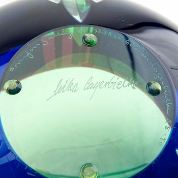 Erika Lagerbielke, Skål, "Saragasso II", Gallery 1988. Orrefors, signerad.