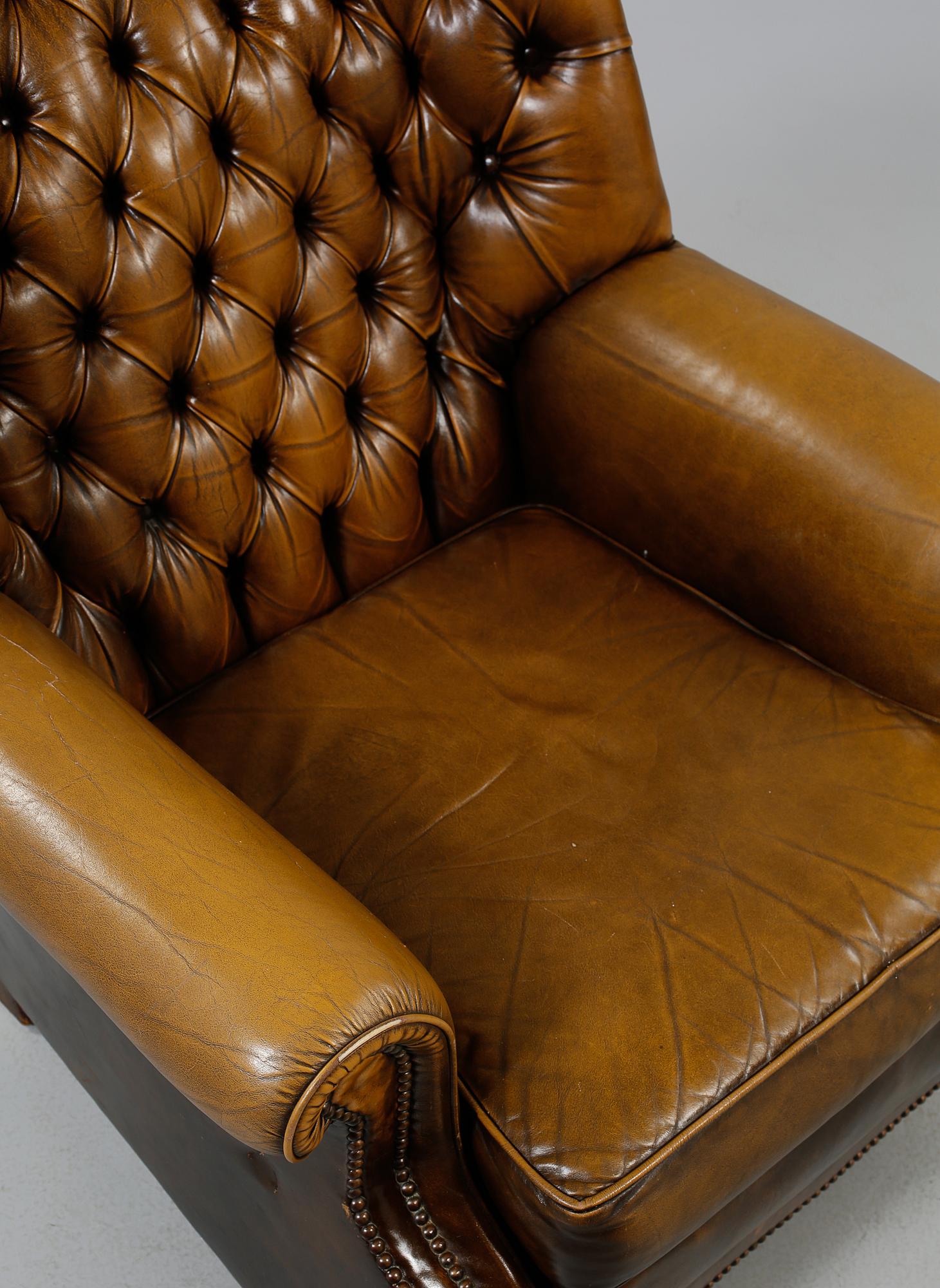 FÅTÖLJ, engelsk stil, 1900-talets andra hälft.