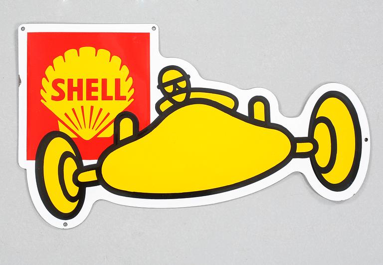 SKYLT, emalj, Shell, 1960-tal.