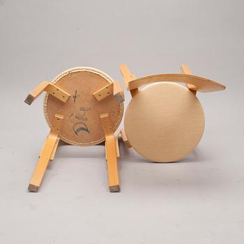 STOLAR, 2 st, modell 66, Alvar Aalto, Artek 1980-tal.