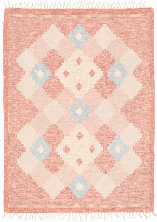 A flat wave rug, signed ILS, Alestalon Mattokutomo, Kauhava, Finland, c. 226 x 167 cm.