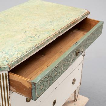 A Swedish late Gustavian commode, from Nils Asplind's workshop in Falun, active 1785-1820.