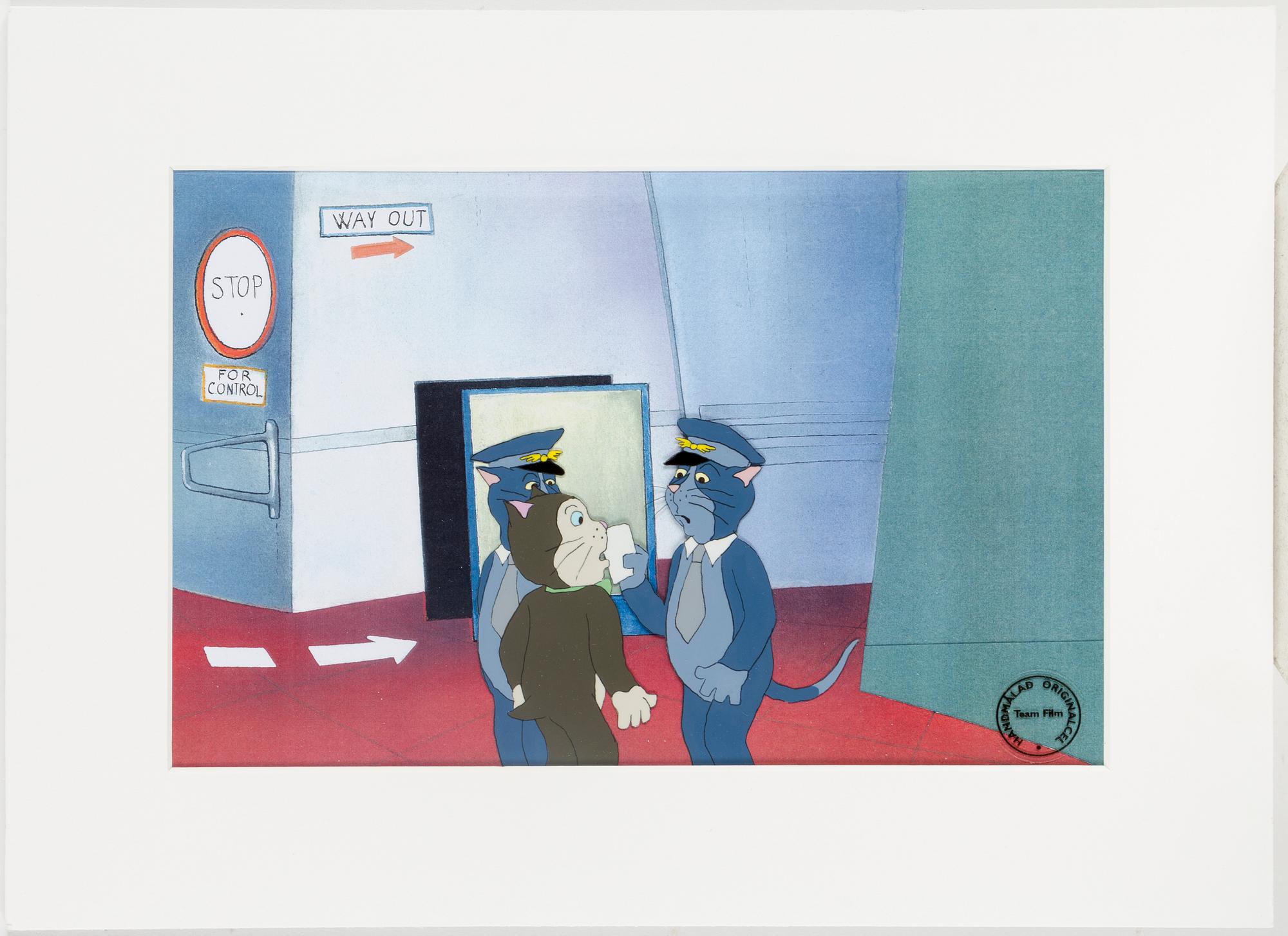 FILMCELLER, 10 stycken, original, ur "Pelle Svanslös", Team Film, flertalet sign SL.