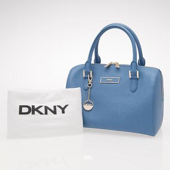 A Saffiano Blue Leather Handbag.
