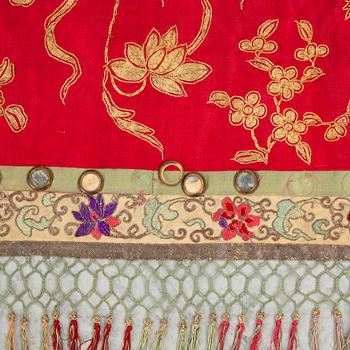 A Chinese silk embroidery, late Qing dynasty (1644–1912).