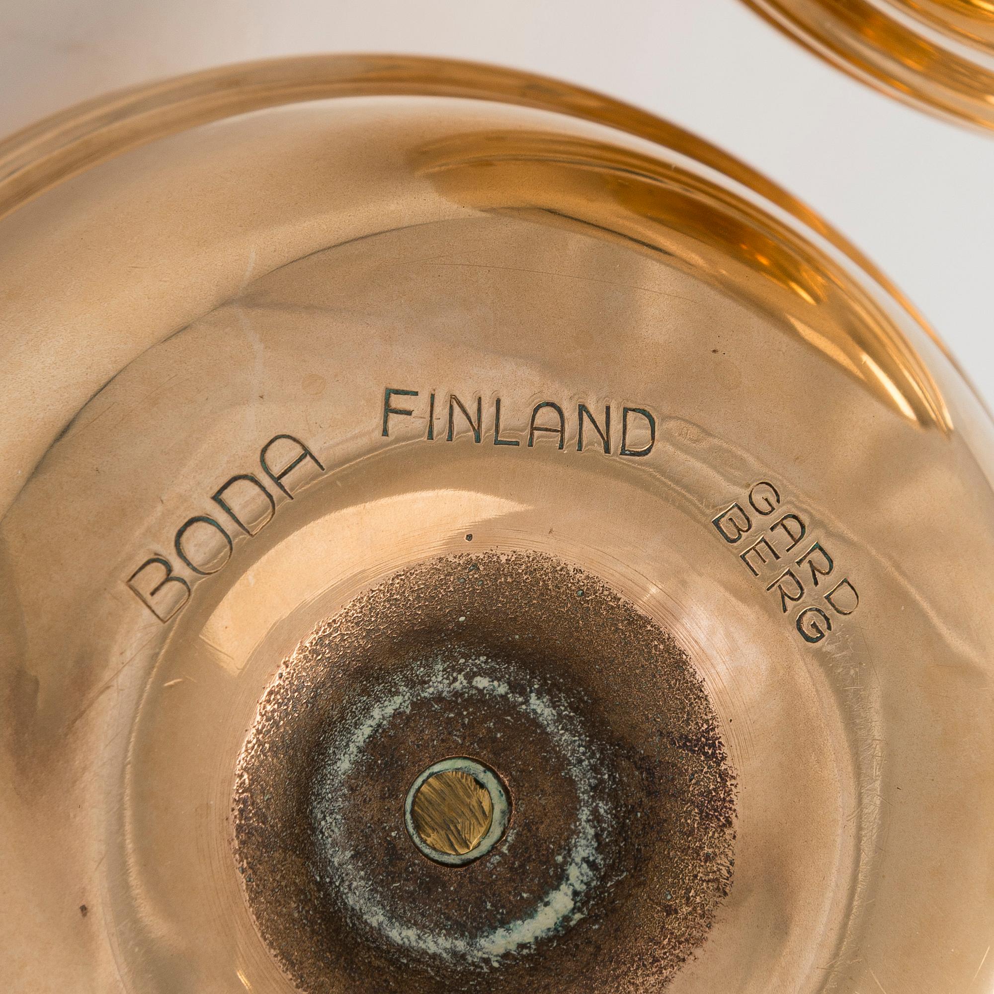 Bertel Gardberg, A pair of bronze candlesticks for Boda Finland.