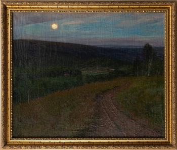 Anshelm Schultzberg, Moonlit path.