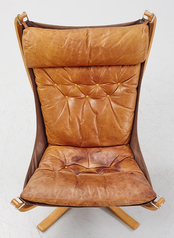 Sigurd Ressel, fåtölj, "Falcon chair", Vatne Möbler, Norge, 1970-tal.