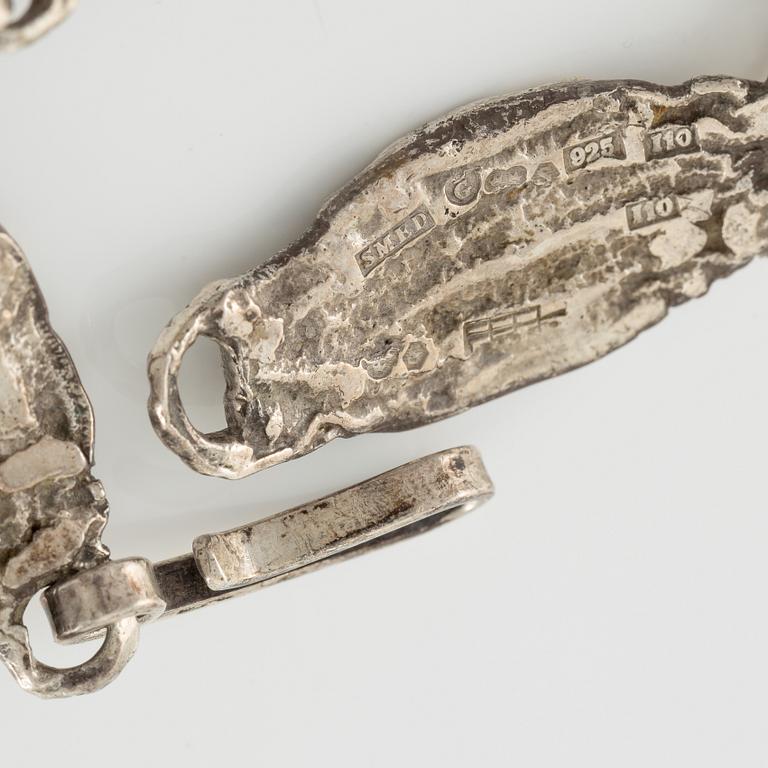 Lars Arby, två armband, sterlingsilver, Göteborg 1978 och 1983.