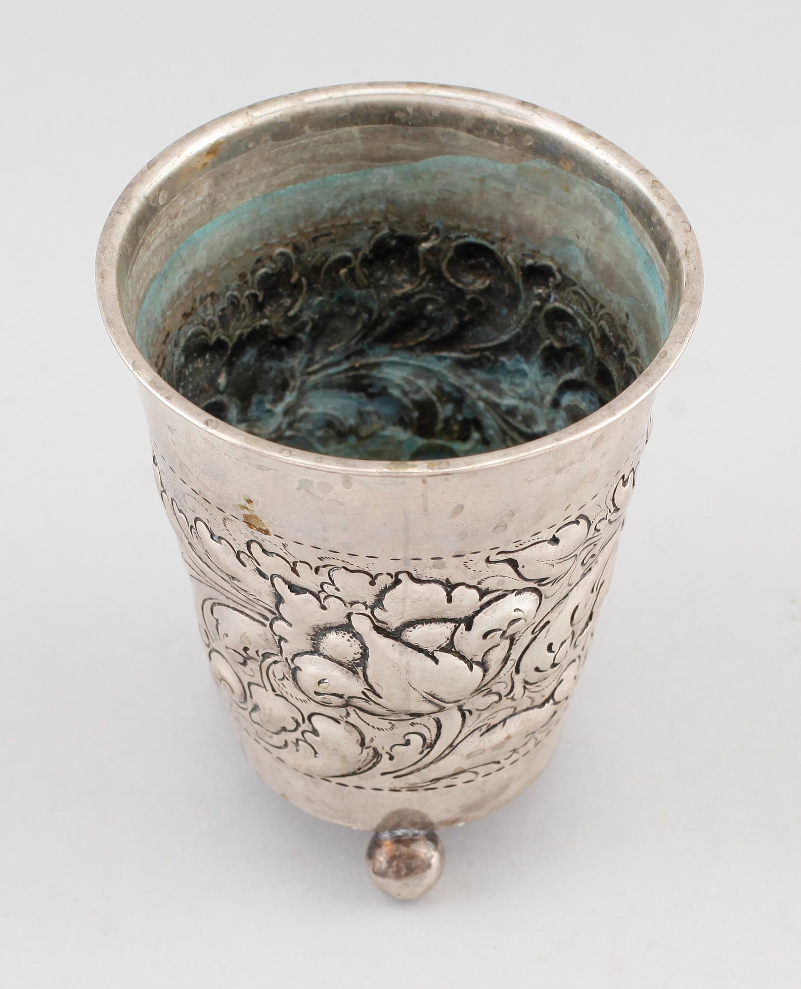 BÄGARE, silver, A Steffensen, Köpenhamn 1925. Vikt ca 205 g.