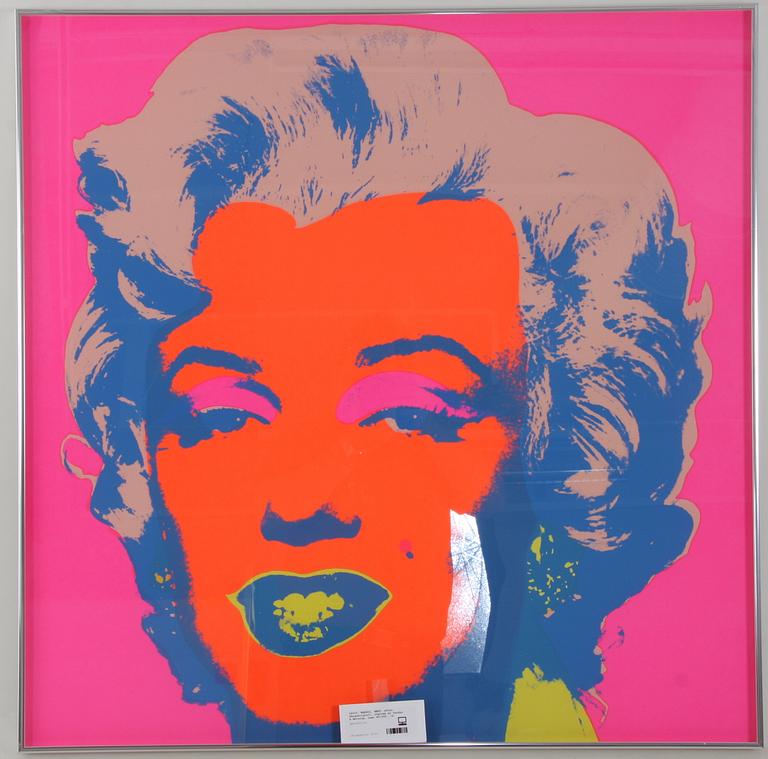 WARHOL, ANDY, efter. Färgserigrafi, utgiven av Sunday B Morning, numr 40/250.
