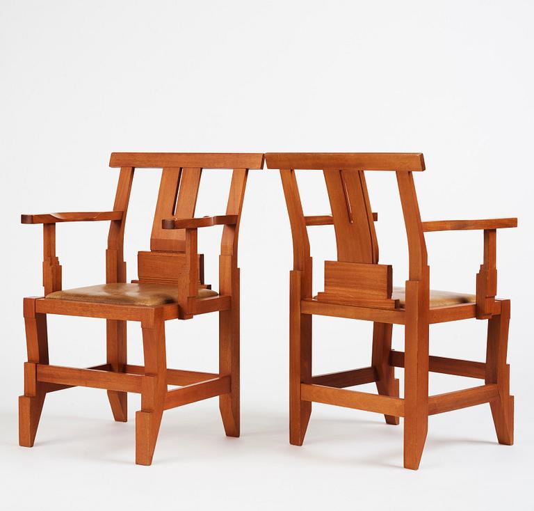 John Kandell, a set of six "Solitär" chairs, Källemo, Värnamo post 1985.