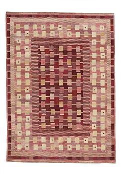 212. Marianne Richter, A CARPET, "Villemo, rosa", flat weave, ca 246,5 x 177 cm, signed AB MMF MR.