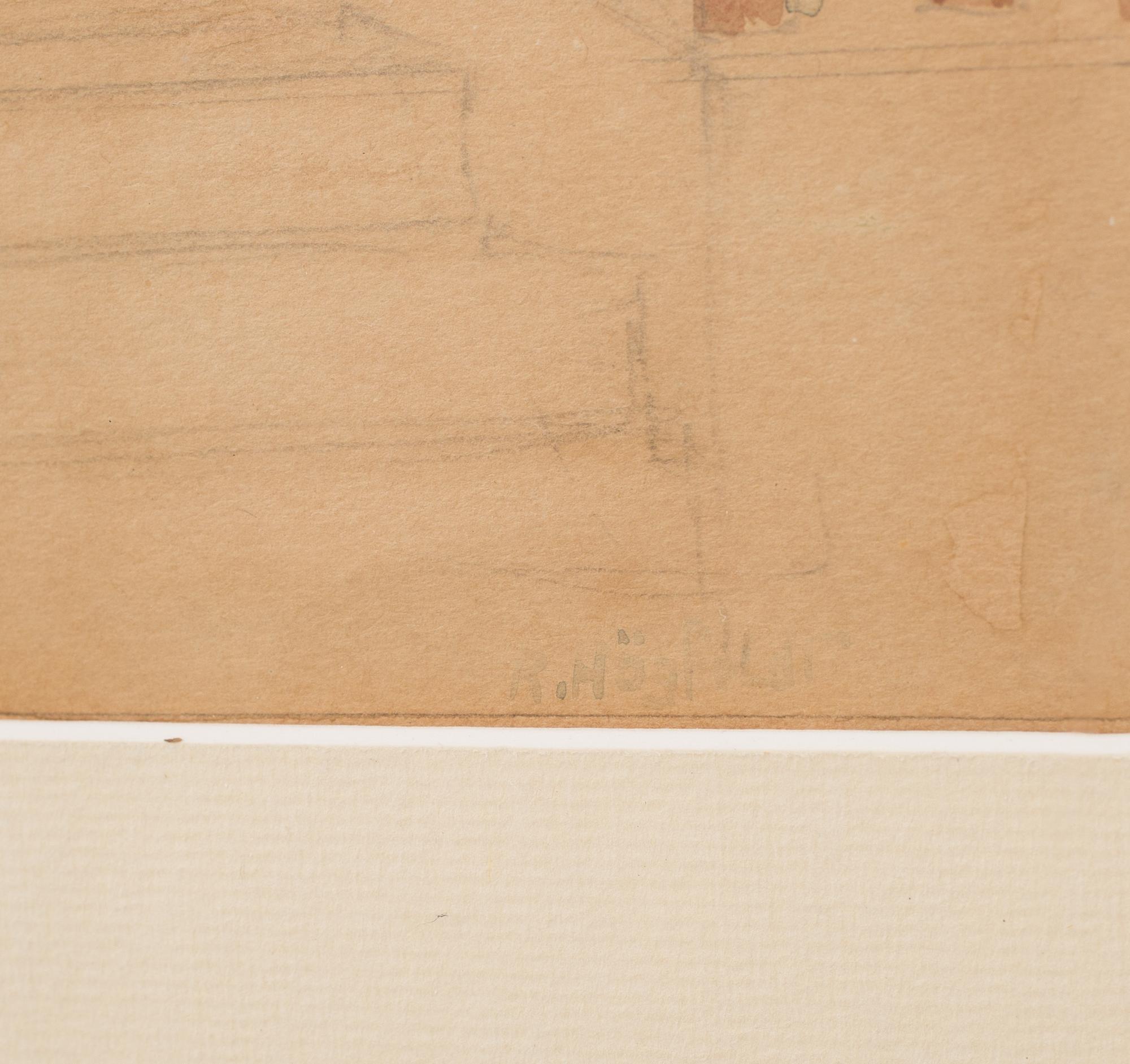 ROBERT HÖGFELDT, akvarell, signerad.