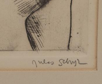 JULES SCHYL, kopparstick, signerad, även daterad 41 i plåten.