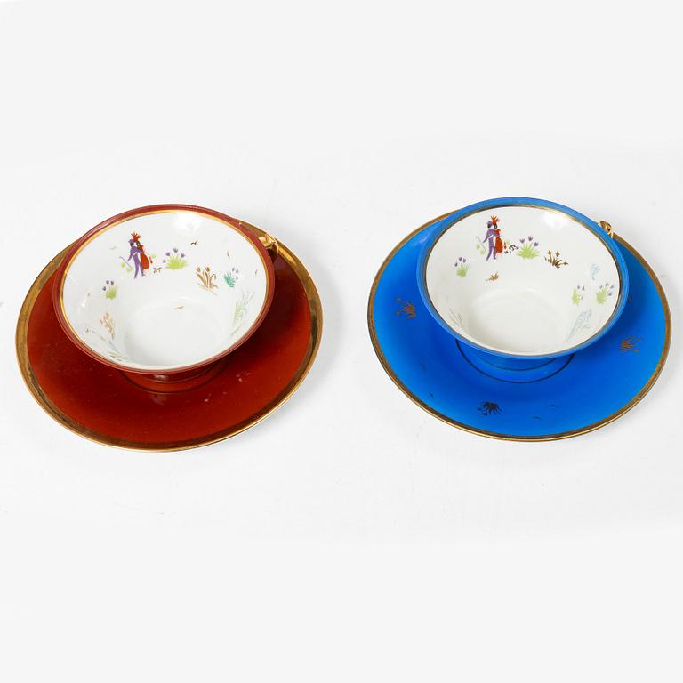 Raymond Peynet, A 10 piece tea service "L'amoureux", Couleuvre, France.