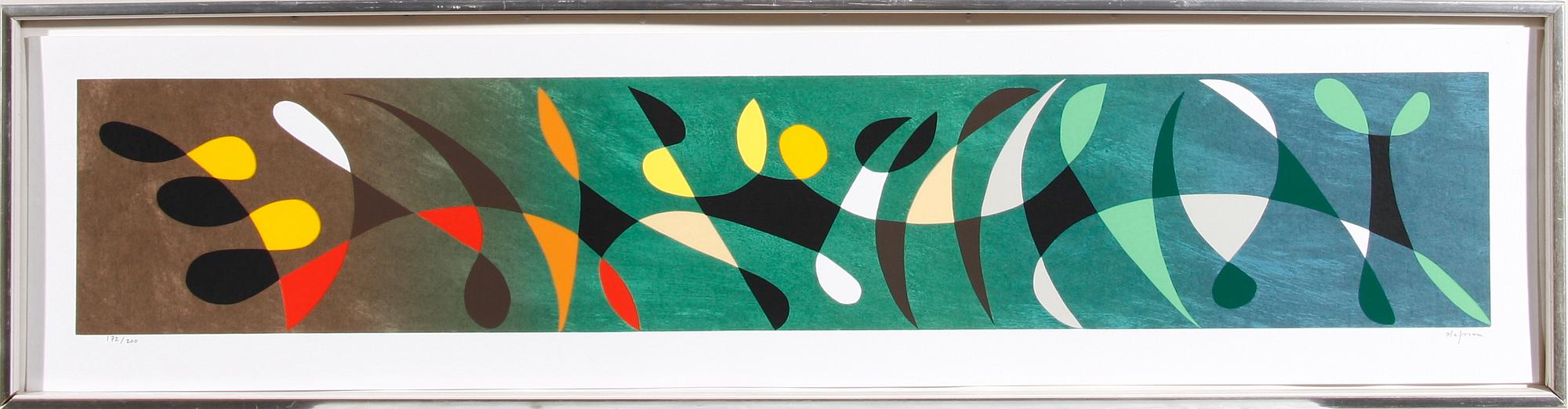 PIERRE OLOFSSON, färglitografi. Sign och numr 172/200.