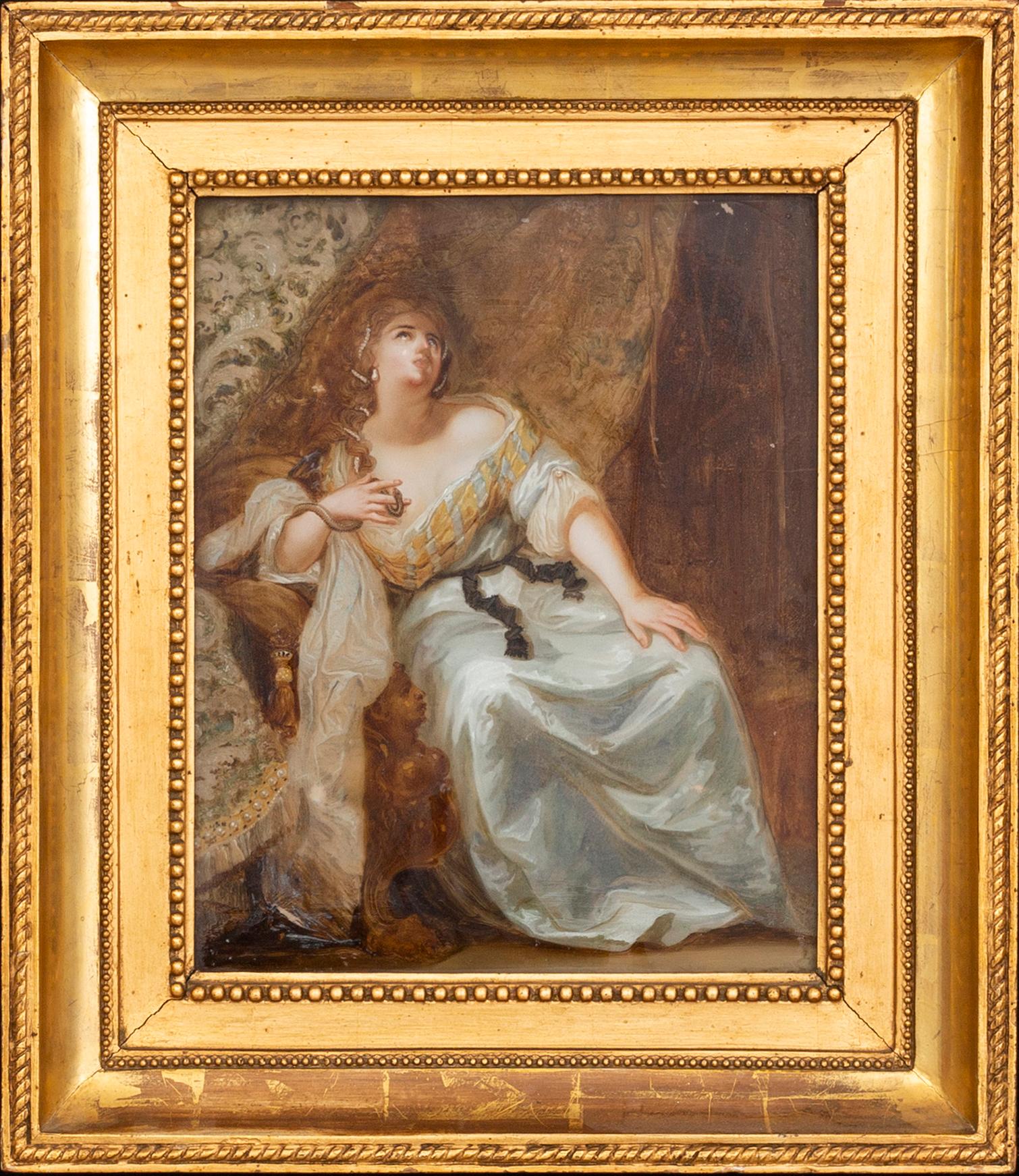 Unknown artist, an early 19th century painting on glass.