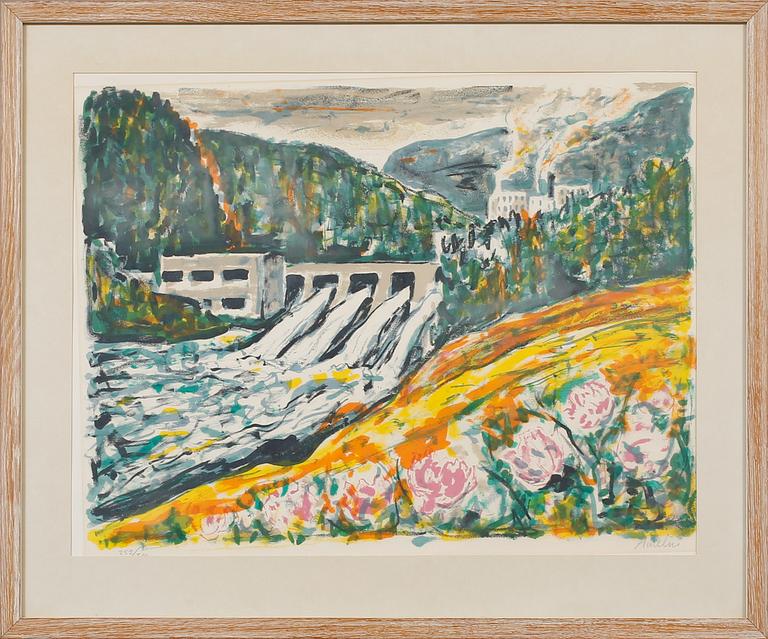 ALBIN AMELIN, färglitografi, signerad och numrerad 252/310.