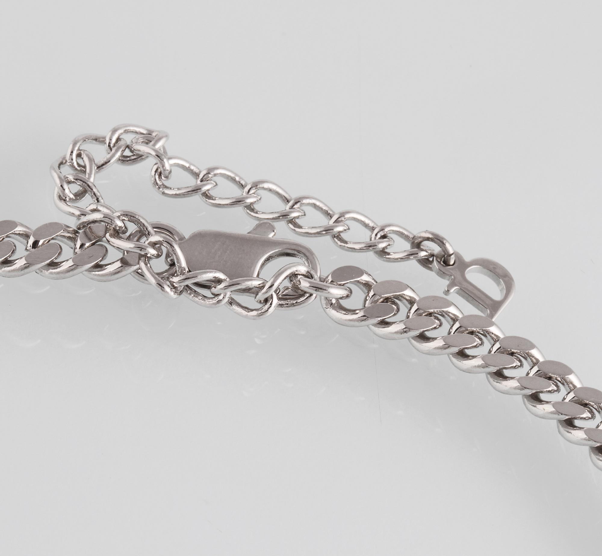 COLLIER, vitmetall samt strass, Christian Dior.
