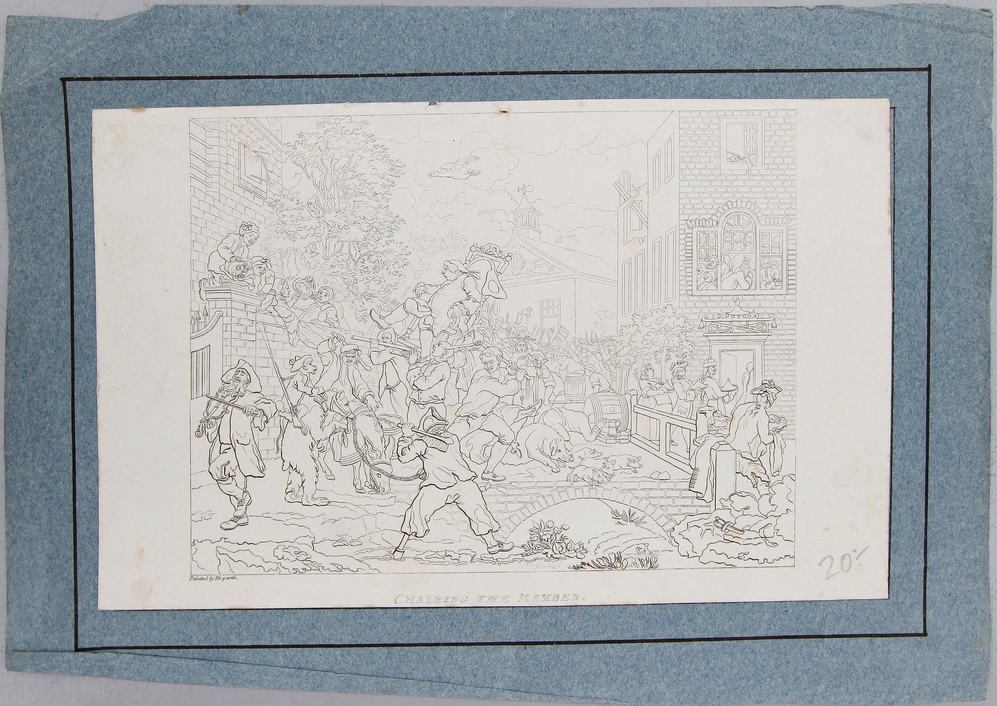 MAPP med 25 kopparstick och gravyrer, 1700-/1800-tal.
