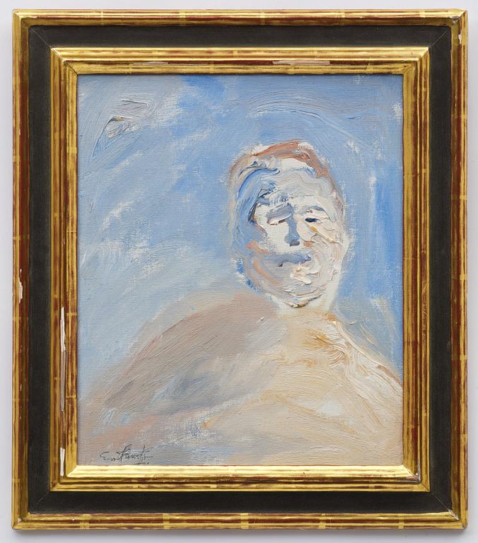Evert Lundquist, Portrait in blue.