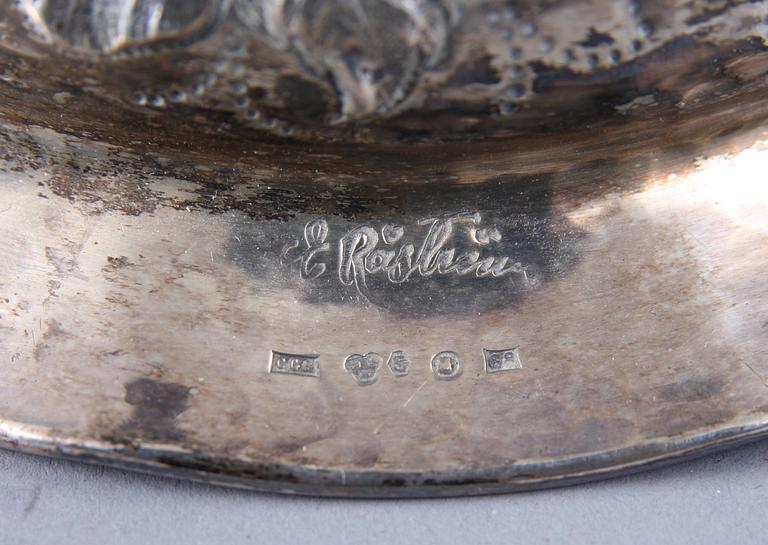 LJUSSTAKAR, ett par, silver, Eric Råström, Stockholm 1943.