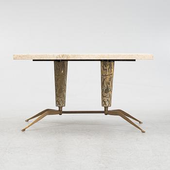 A stone top coffee table, Italy, mid 20th Century.