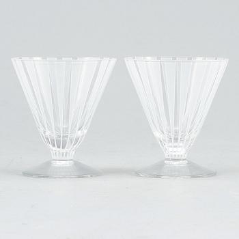 COCKTAILGLAS, 6 st, glas, "Strikt", Bengt Orup, Johansfors, omkring 1900-talets mitt.