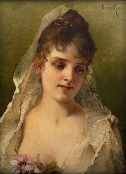CONRAD KIESEL, oil on board, signed.