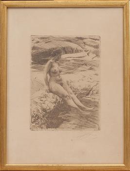 ANDERS ZORN, etsning, signerad i blyerts, signerad och daterad 1906 i plåten.
