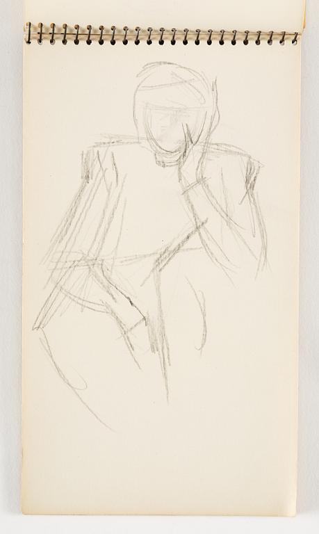 Lotte Laserstein, 4 skissböcker med blyertsteckningar.